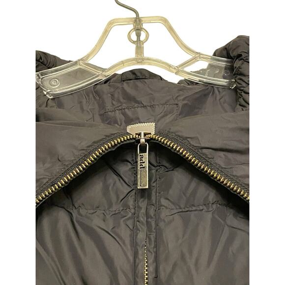 ADD Down Quilted Puffer Hooded Goose Vest Women Size US 4 IT 42 Black Italy Zip - Picture 3 of 9